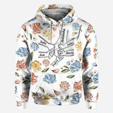 Mom's Love Hands Holding Pastel Floral - Personalized Mother All Over Shirt