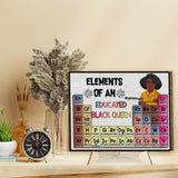 Elements Of An Educated Black Queen - Personalized African American 2 Layered Wood Sign / Wood Plaque