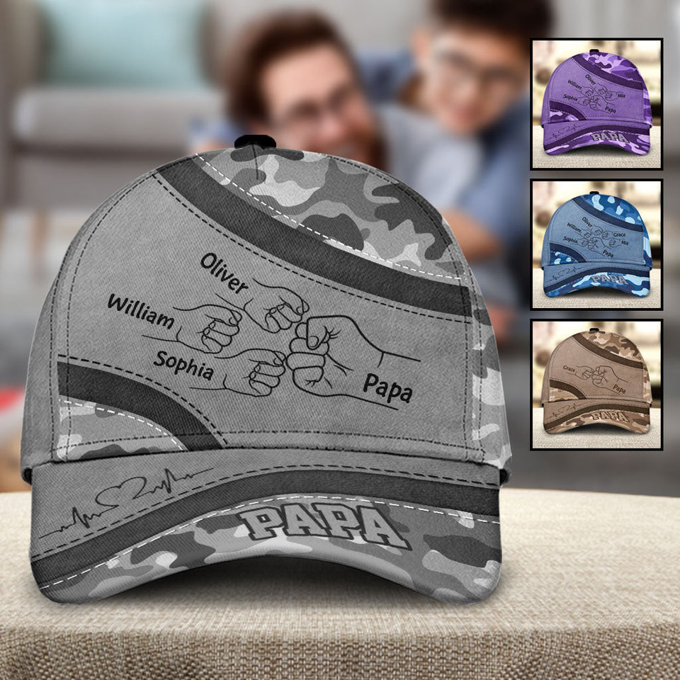 Best Dad Ever Camo Pattern - Personalized Father Classic Cap