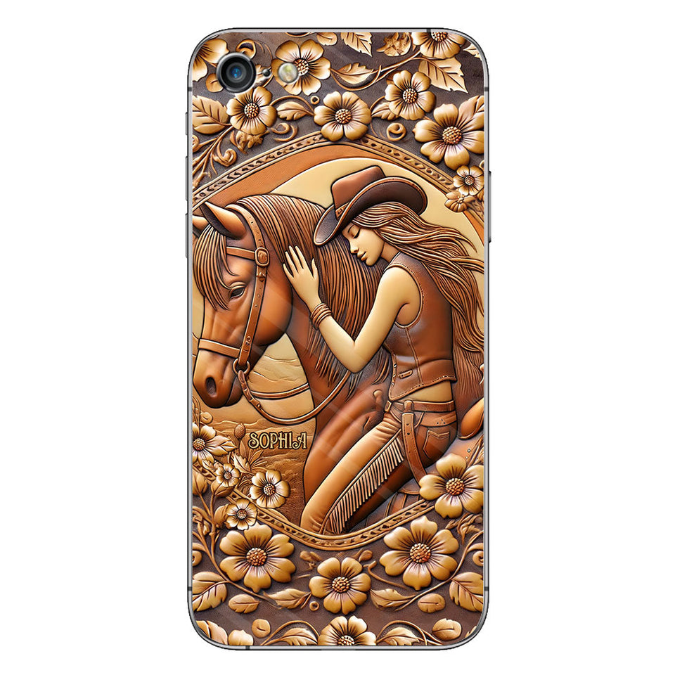 A Girl And Her Horse - Personalized Horse Phone Case