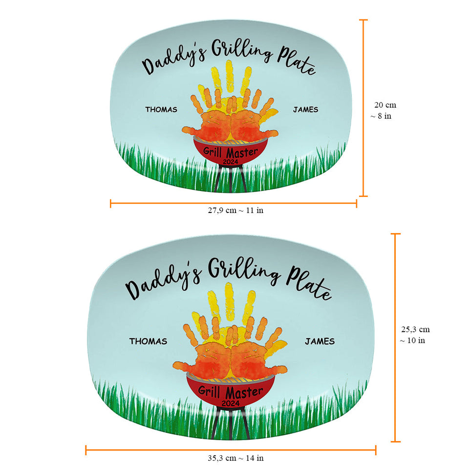 Daddy's Grilling Plate - Personalized Father Plate