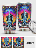 The Zero Of Fcks Funny Tarot Card - Personalized Skull Tumbler