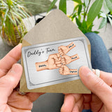 Daddy's Team - Personalized Father Wallet Insert Card