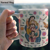 Besties Forever Floral Style - Personalized Bestie Mug