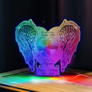 Memorial Wings Your Wings Were Ready But My Heart Was Not - Personalized Memorial Mirror Light