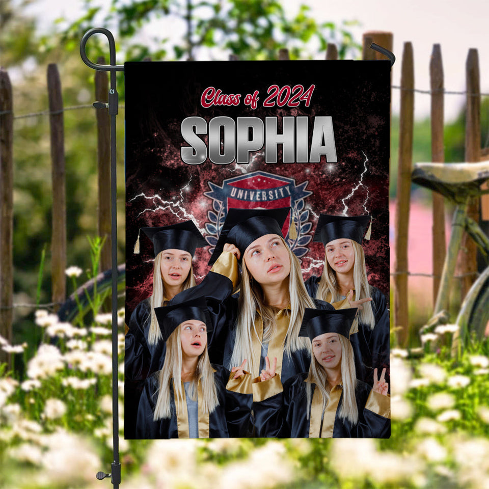 Proud Graduation 2024 - Personalized Graduation Garden Flag