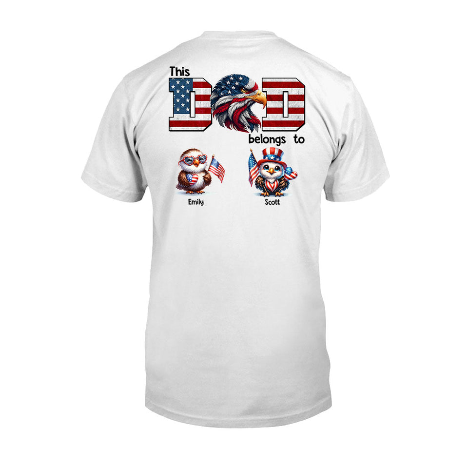 Eagle Dad Papa - Personalized Father T-shirt and Hoodie