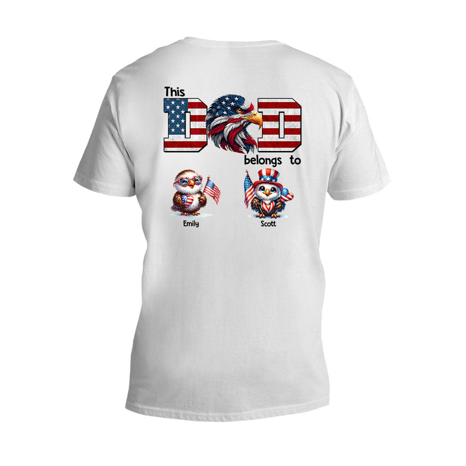Eagle Dad Papa - Personalized Father T-shirt and Hoodie