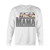 Vintage Checkered Mama Dada Mini Grandma Grandpa - Personalized Mother T-shirt And Hoodie