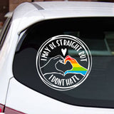 Fun Straight Ally Straight Against Hate - Personalized LGBT Support Decal Full