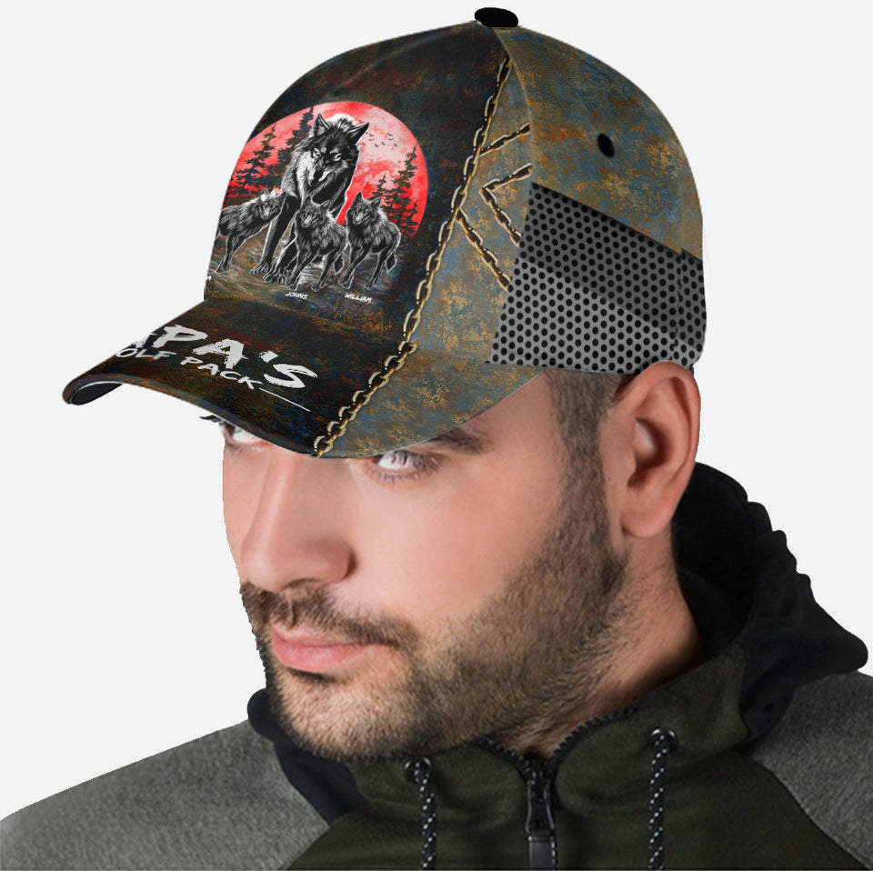Grandpa's Wolf Pack - Personalized Grandpa Classic Cap