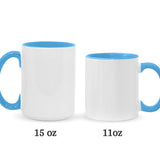 Holding Hands Grandma Mom Nana - Personalized Grandma Accent Mug