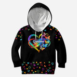 Grandma Colorful Butterflies Heart Infinite - Personalized Grandma All Over Shirt