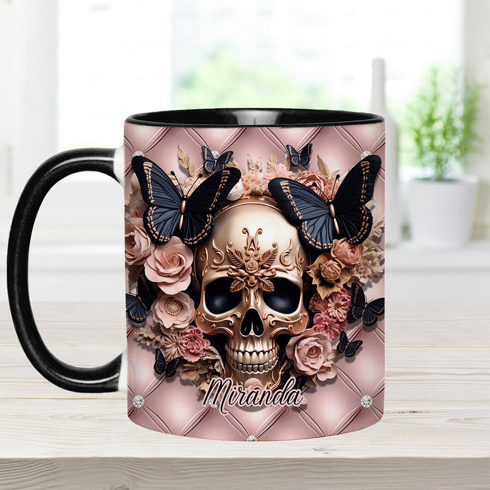 Fck This Fck That Fck You Fck Everything - Personalized Skull Accent Mug