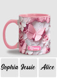 Wonderful Butterflies - Personalized Butterfly Accent Mug