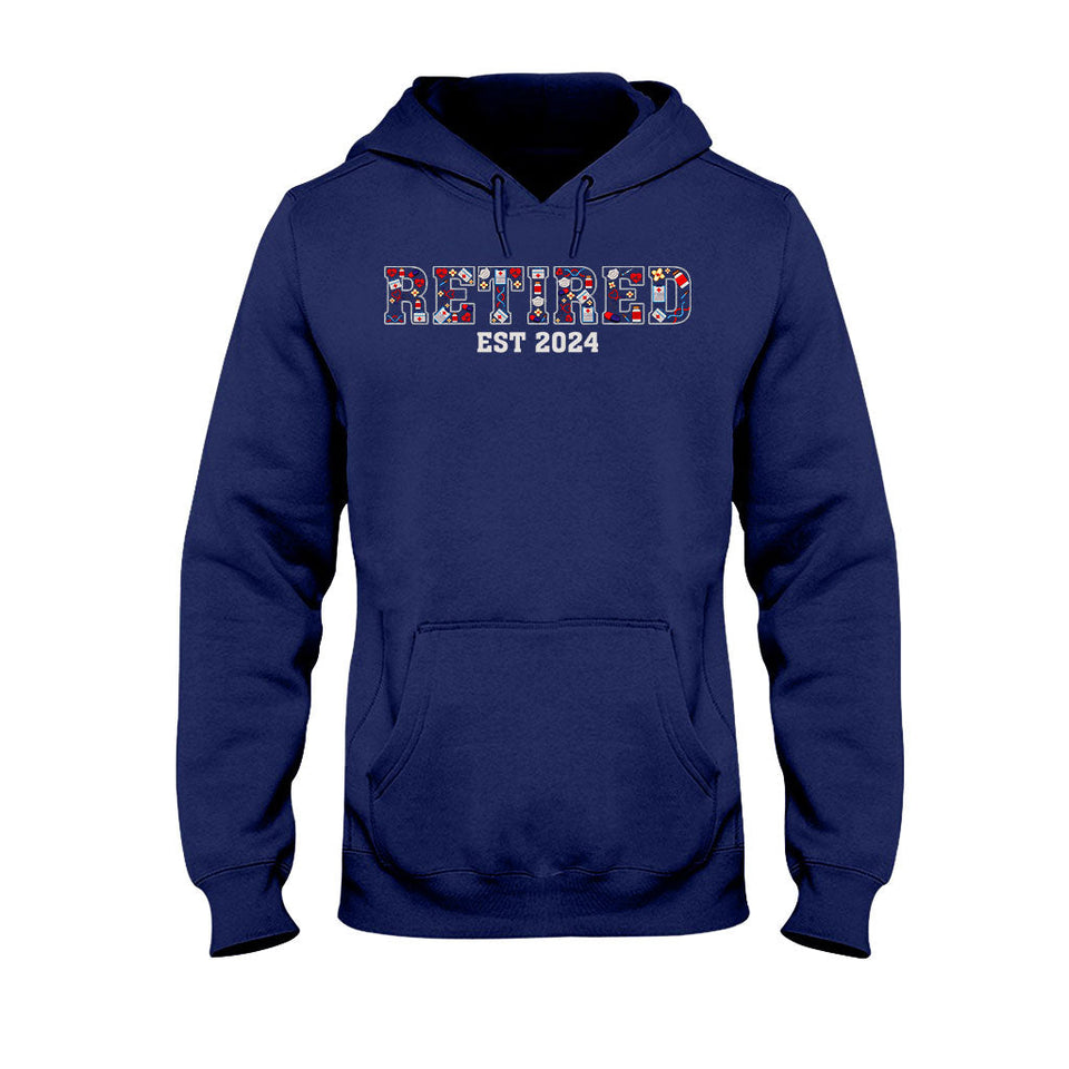Retired Nurse Since - Personalized Nurse T-shirt And Hoodie