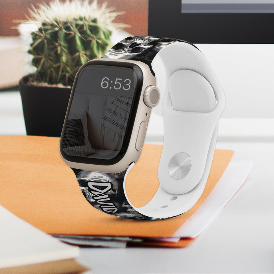 3D Metallic Skulls - Personalized Skull Apple Watch Band