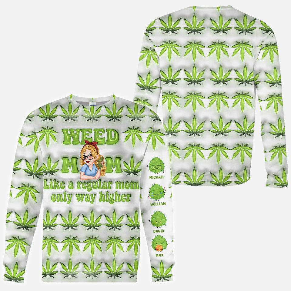 Like A Regular Mom - Personalized Mother All Over Shirt