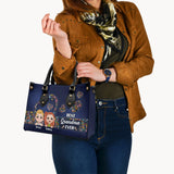 Best Grandma Mom Ever - Personalized Grandma Leather Handbag