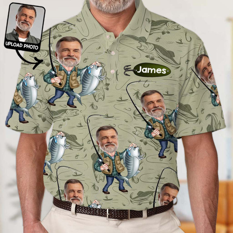 Gift For Fishing Dad, Husband, Uncle... - Personalized Fishing Polo Shirt
