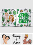 One Lucky Butt Lucky Clover Shamrock Naughty - Personalized Couple Mug