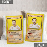 Poke Dad Best Dad Ever - Personalized Monster Trainer Shaped Pillow