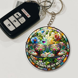 You'll Always Be My Best-tea - Personalized Bestie Custom Shaped Keychain