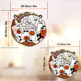 Black Cat Halloween 2024 - Personalized Black Cat Window Hanging Suncatcher Ornament