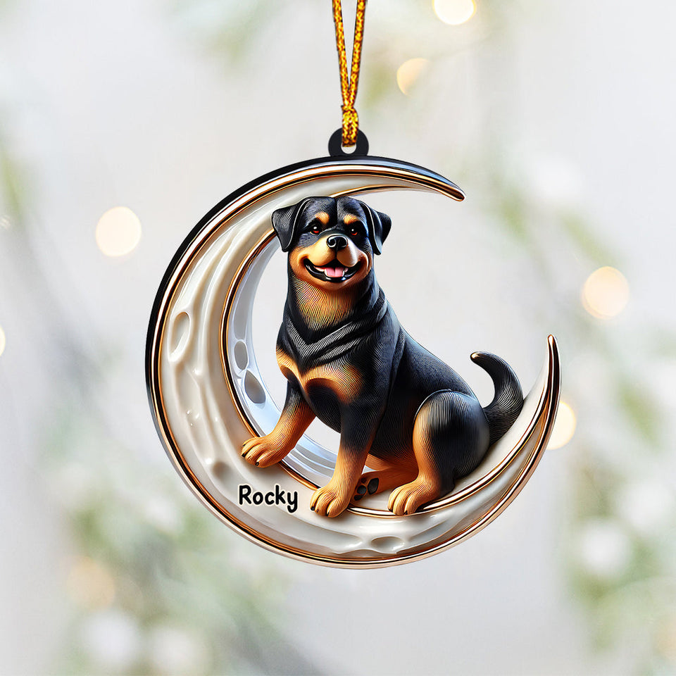 I Love My Dog - Personalized Dog Ornament