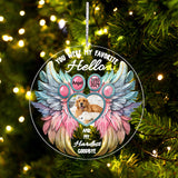 You Were My Favorite Hello My Hardest Goodbye - Personalized Dog Custom Shaped Ornament