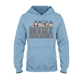 Vintage Checkered Mama Dada Mini Grandma Grandpa - Personalized Mother T-shirt And Hoodie