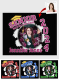 Senior Class Of 2024 Torn Pattern - Personalized Graduation Wall Tapestry