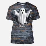 Funny Ghost Couple - Personalized Couple All Over Shirt