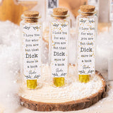 I Love You For Who You Are - Personalized Couple Mini Bottle Ornament