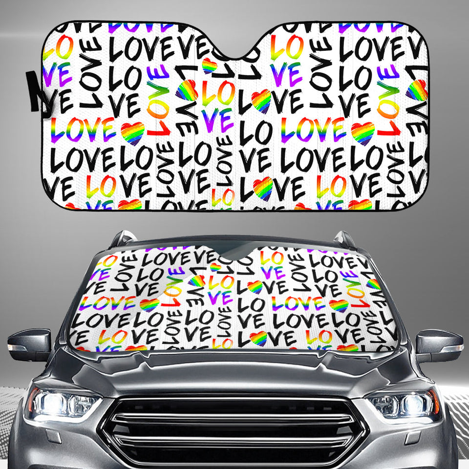 Love is Love - LGBT Support Car Sunshade