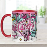 Nurse Life Pink Doll - Personalized Nurse Accent Mug