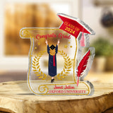 Congratulation Grad - Personalized Graduation Custom Shaped Acrylic Plaque