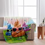 Grandma's Little Shit - Personalized Grandma Blanket