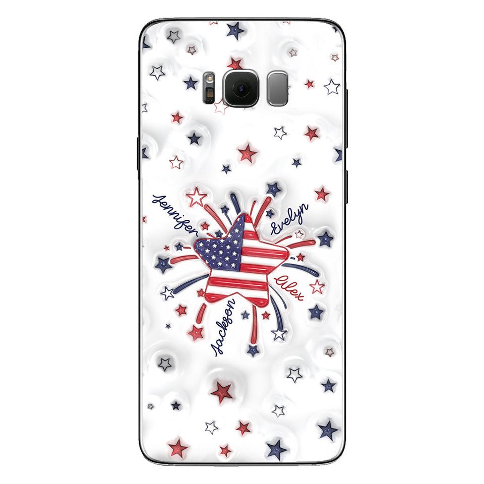 Grandma's Little Star 4th Of July - Personalized Grandma Phone Case