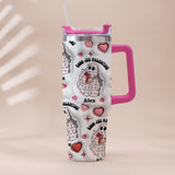 Boo Jee Valentine - Personalized Tumbler With Handle