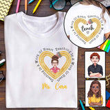 Teaching Is A Work Of Heart - Personalized Teacher T-shirt And Hoodie