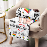 I Love You - Personalized LGBT Support Blanket