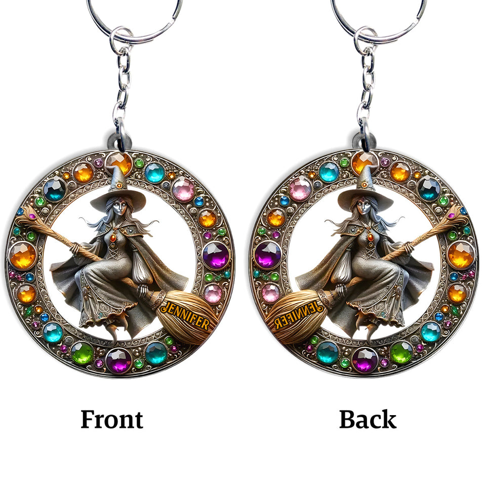 Beautiful Witch - Personalized Witch Keychain