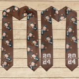 Caricature Funny Character - Personalized Graduation Graduation Stole