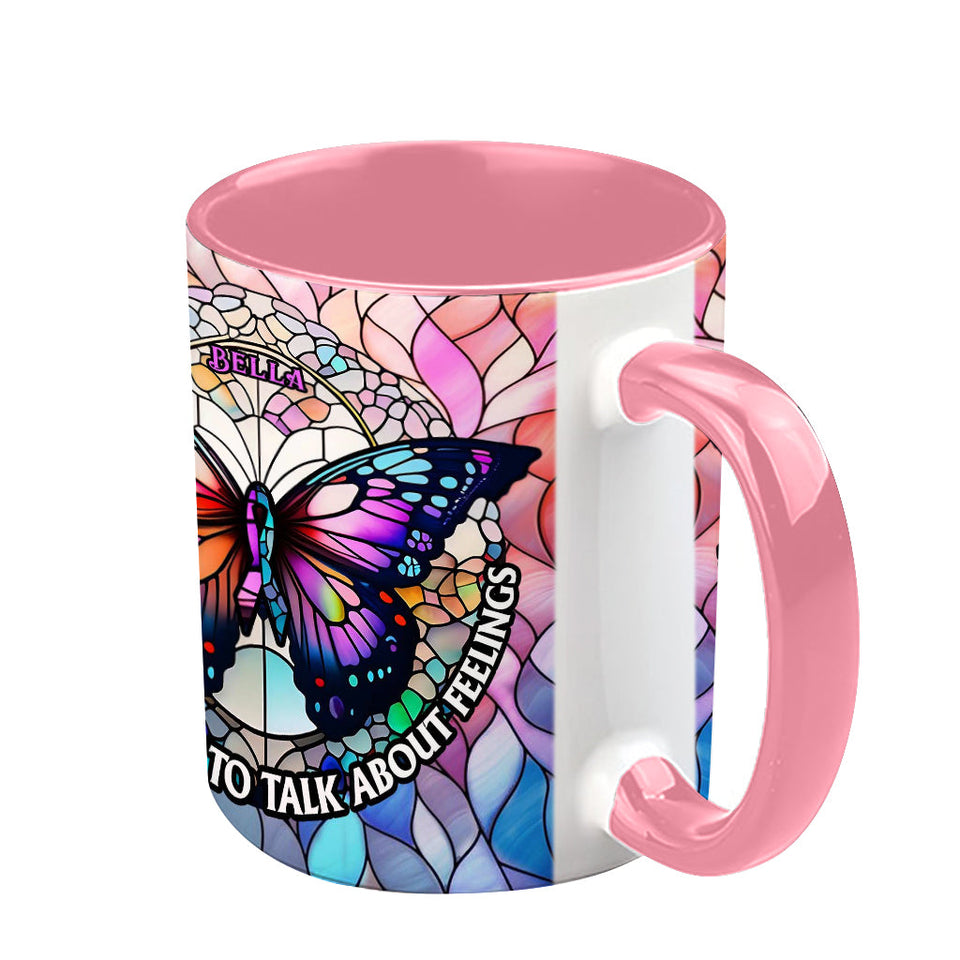 It's A Good Day To Talk About Feelings - Personalized Accent Mug