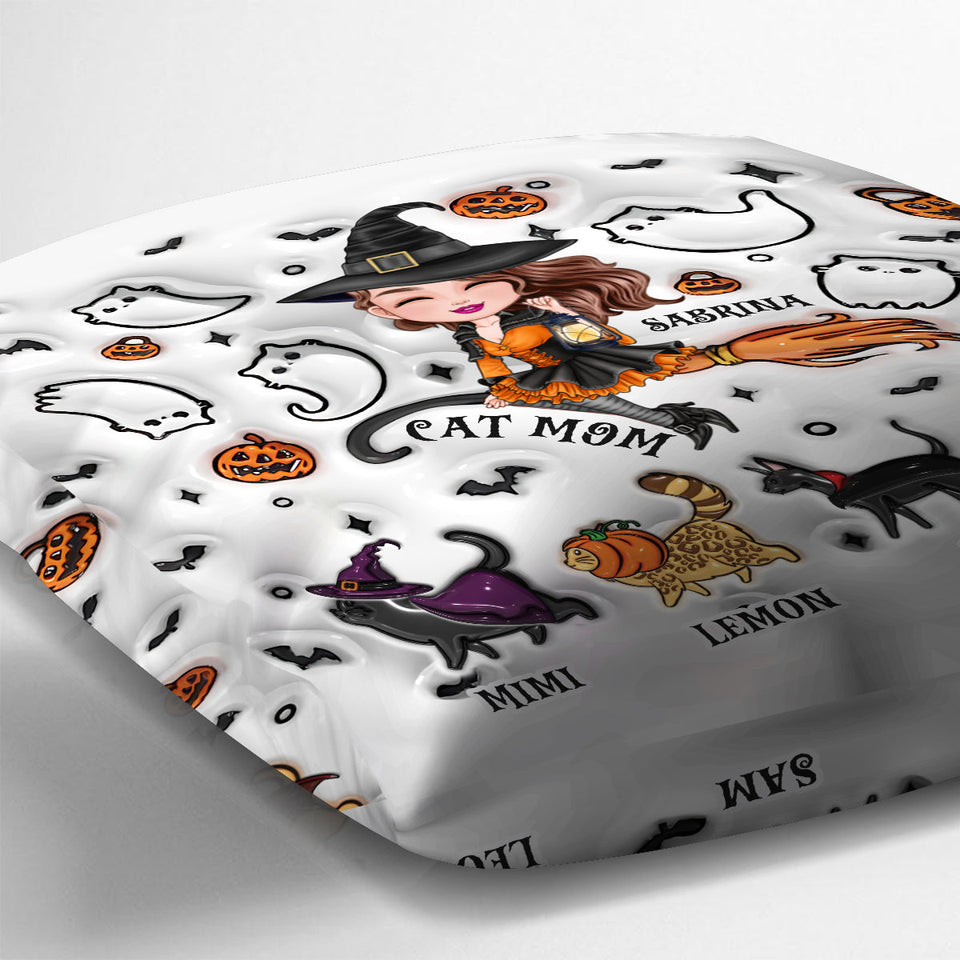 Cat Mom - Personalized Cat Throw Pillow
