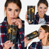 Beautiful Witch & Her Black Cat - Personalized Witch Tumbler