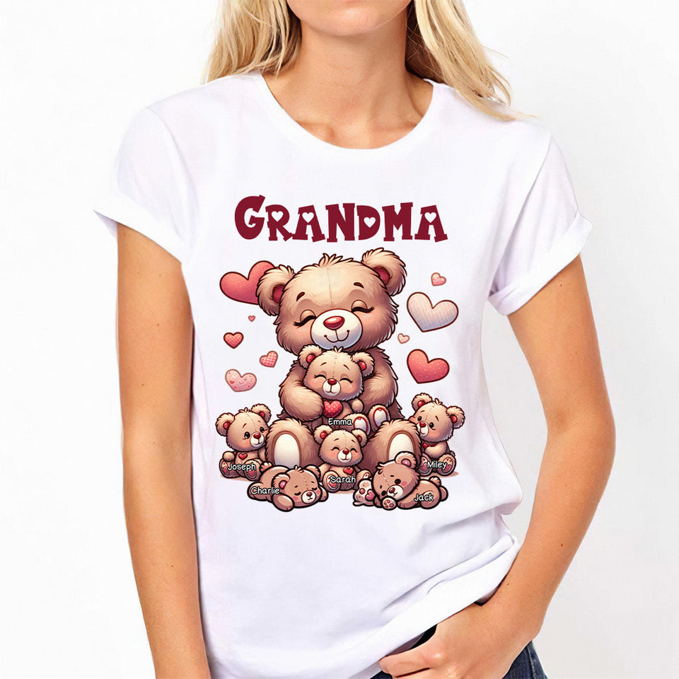 Grandma Bear - Personalized Grandma T-shirt And Hoodie
