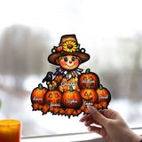 Grandma Fall - Personalized Grandma Window Hanging Suncatcher Ornament