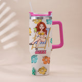 Summer Vibes - Personalized Sea Lover Tumbler With Handle